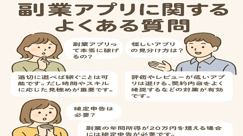 副業アプリに関するよくある質問