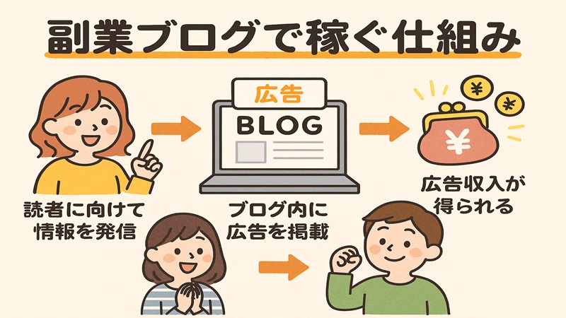 副業ブログで稼ぐ仕組み