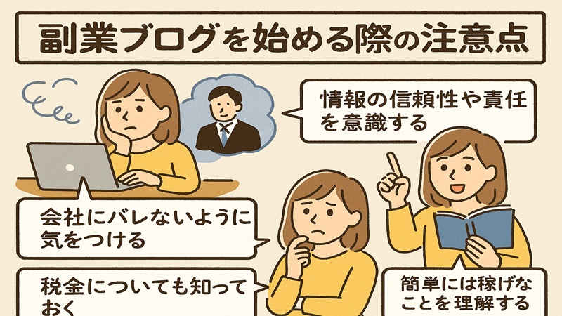 副業ブログを始める際の注意点