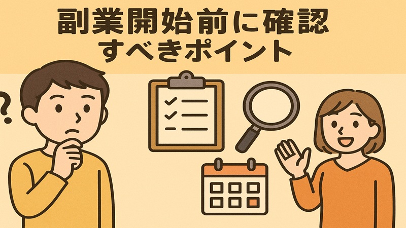副業開始前に確認すべきポイント