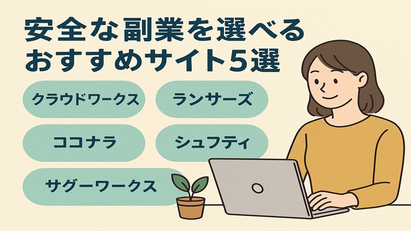 安全な副業を選べるおすすめサイト5選