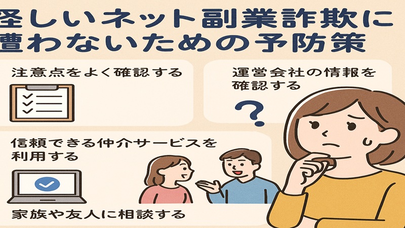 怪しいネット副業詐欺に遭わないための予防策