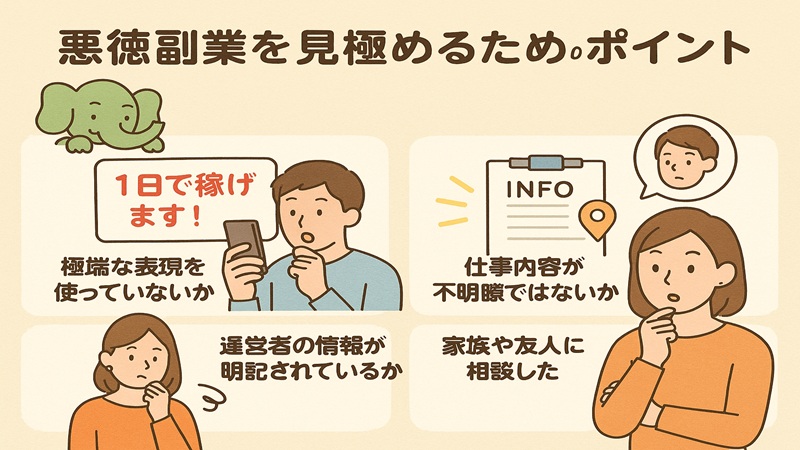 悪徳副業を見極めるためのポイント
