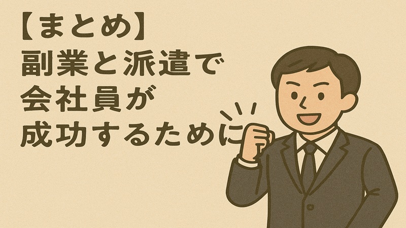 【まとめ】副業と派遣で会社員が成功するために