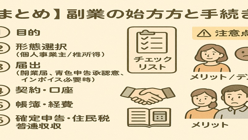 【まとめ】副業の始め方と手続きについて