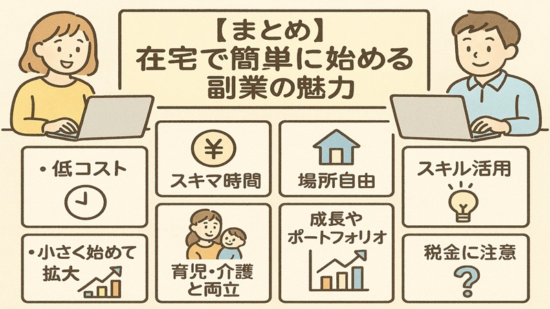 【まとめ】在宅で簡単に始める副業の魅力