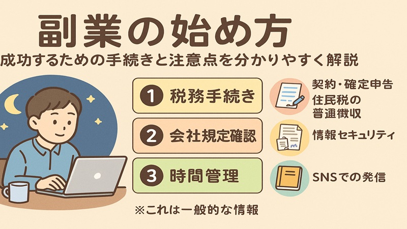 【副業の始め方】成功するための手続きと注意点を分かりやすく解説