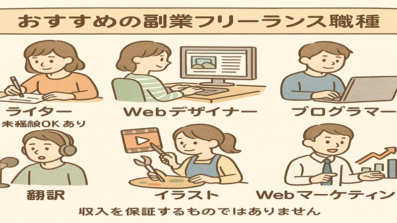 おすすめの副業フリーランス職種