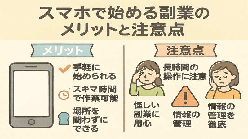 スマホで始める副業のメリットと注意点