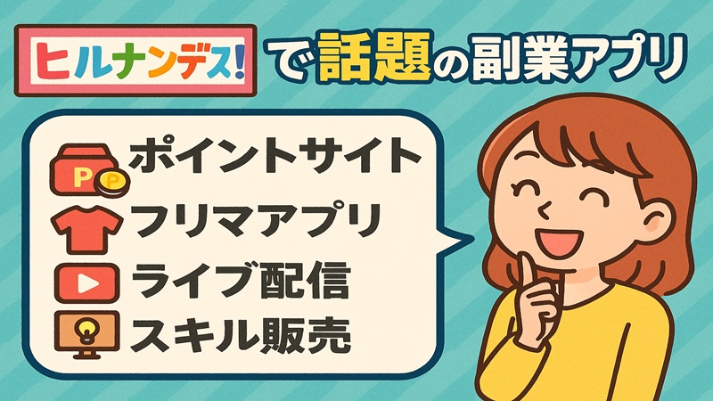 ヒルナンデスで話題の副業アプリ一覧
