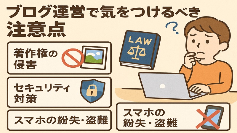 ブログ運営で気をつけるべき注意点