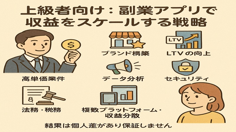 上級者向けの副業アプリで大きく稼ぐ
