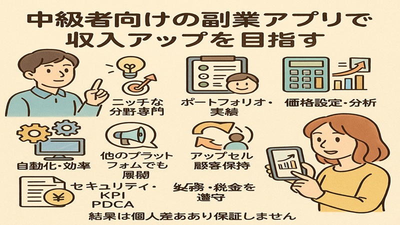 中級者向けの副業アプリで収入アップを目指す