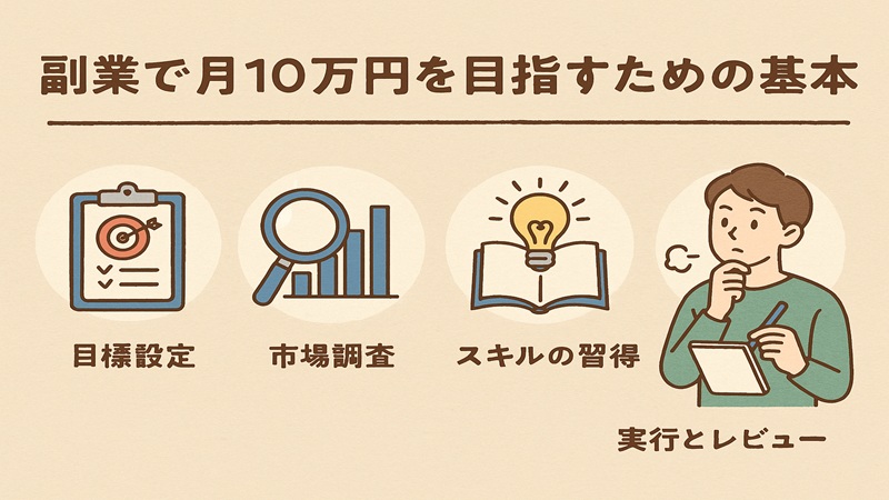 副業で月10万円を目指すための基本