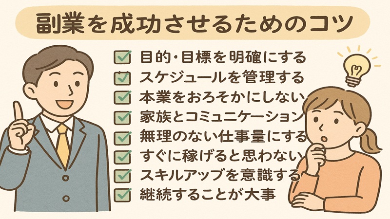 副業を成功させるためのコツ