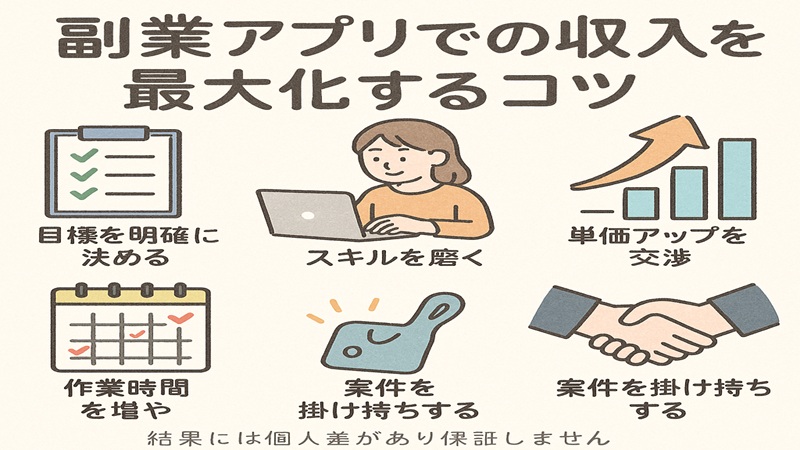 副業アプリでの収入を最大化するコツ