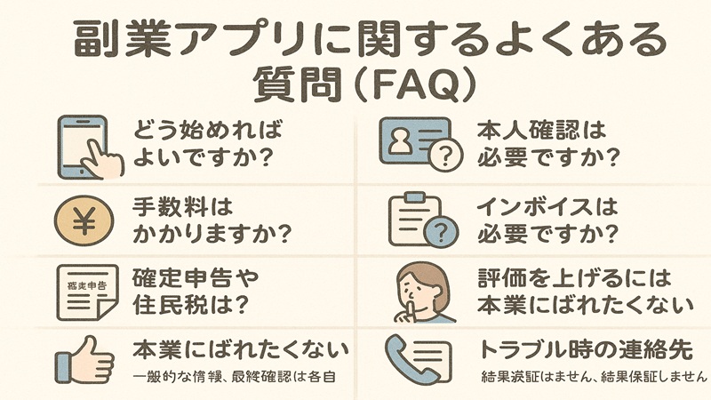 副業アプリに関するよくある質問