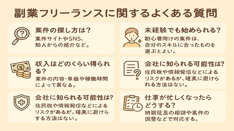 副業フリーランスに関するよくある質問