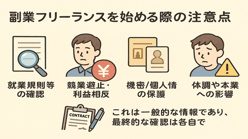 副業フリーランスを始める際の注意点