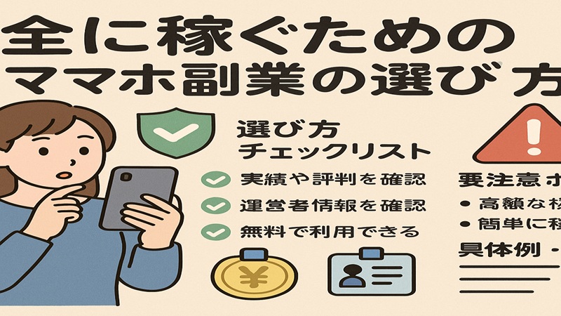 安全に稼ぐためのスマホ副業の選び方