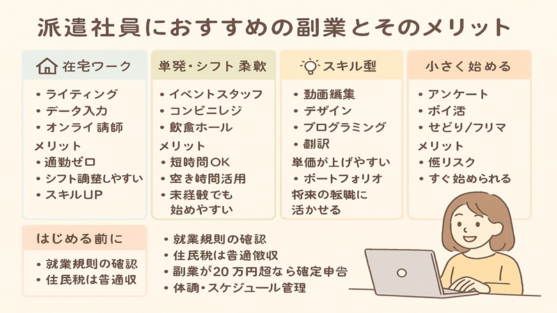 派遣社員におすすめの副業とそのメリット