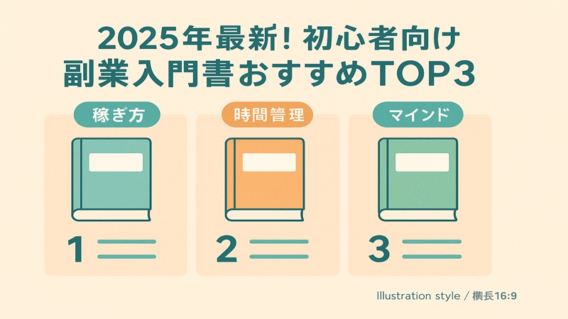 2025年最新！初心者向け副業入門書おすすめTOP3