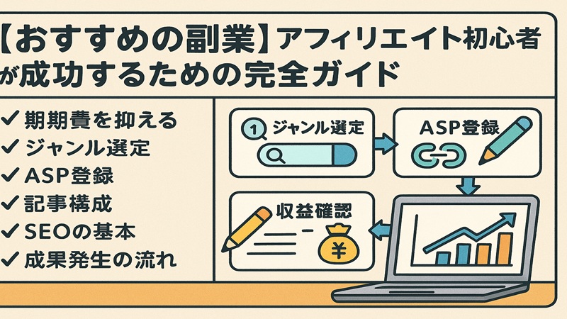 【おすすめの副業】アフィリエイト初心者が成功するための完全ガイド