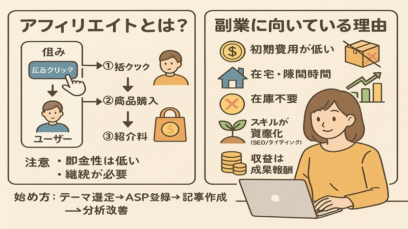 アフィリエイトとは？副業に向いている理由