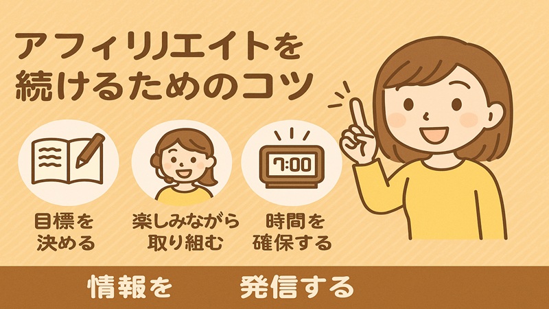 アフィリエイトを続けるためのコツ
