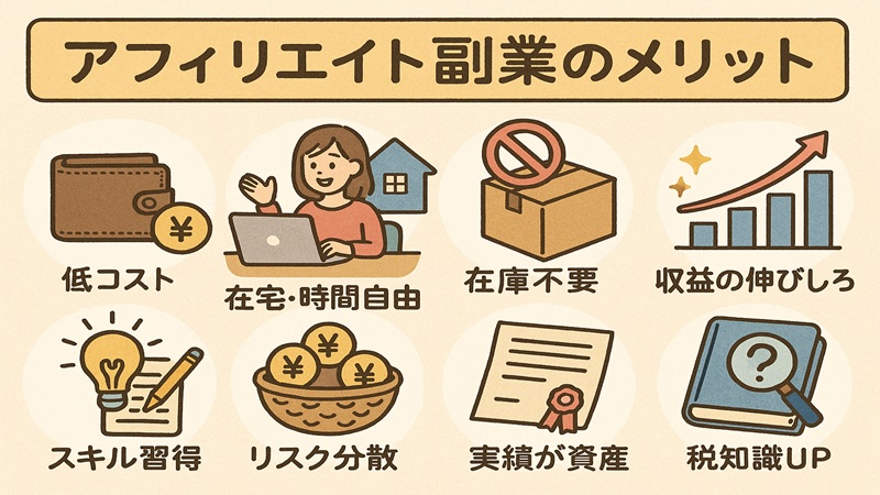 アフィリエイト副業のメリット
