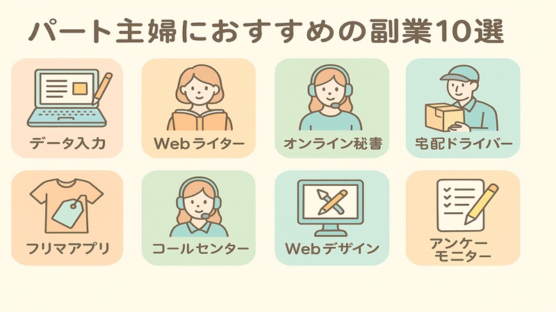 パート主婦におすすめの副業10選