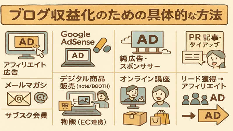 ブログ収益化のための具体的な方法
