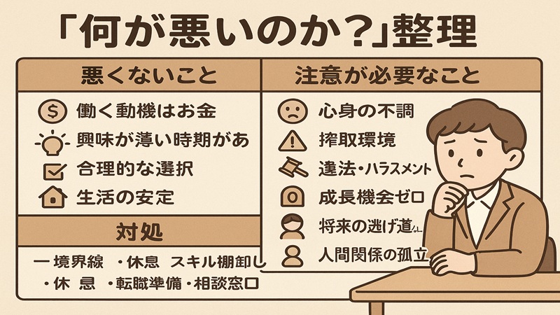 何が悪いのか整理