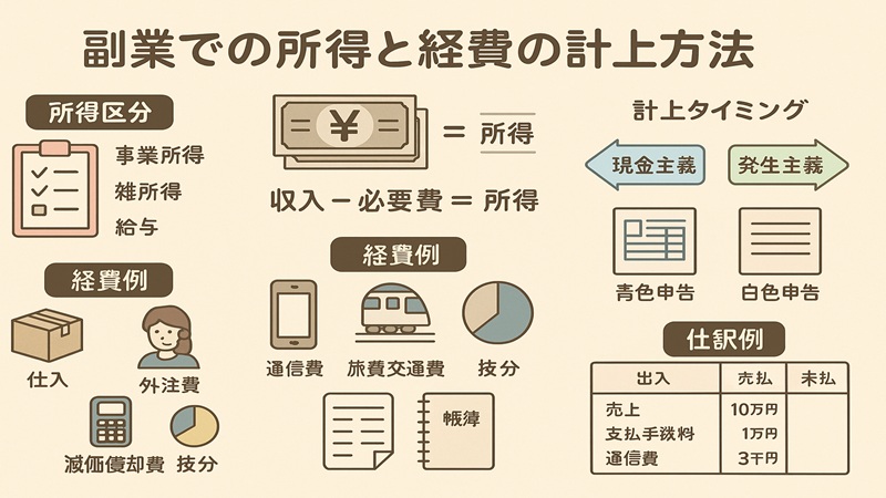 副業での所得と経費の計上方法