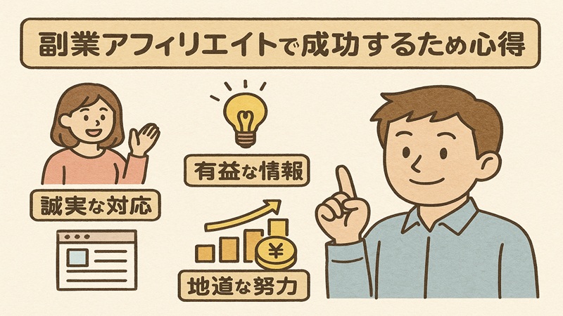 副業アフィリエイトで成功するための心得