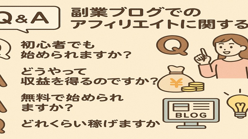 副業ブログでのアフィリエイトに関するQ＆A