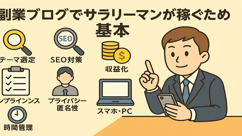 副業ブログでサラリーマンが稼ぐための基本