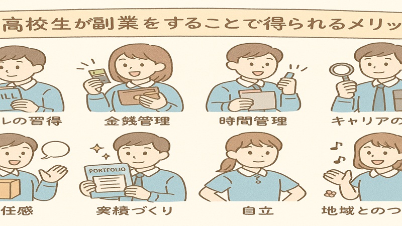 高校生が副業をすることで得られるメリット