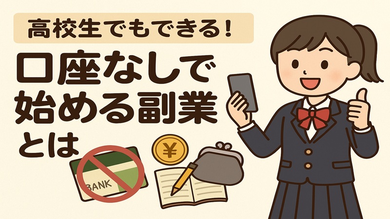 高校生でもできる！口座なしで始める副業とは