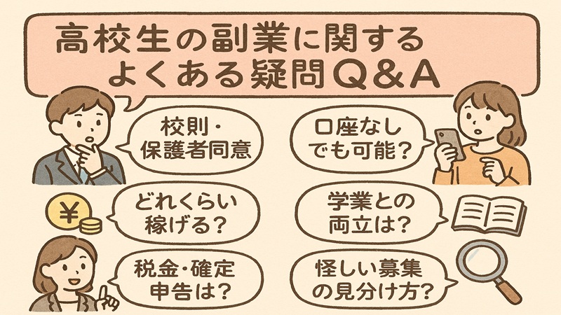 高校生の副業に関するよくある疑問Q&A