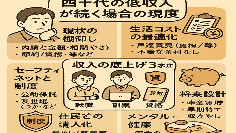 四十代の低収入が続く場合の現実解