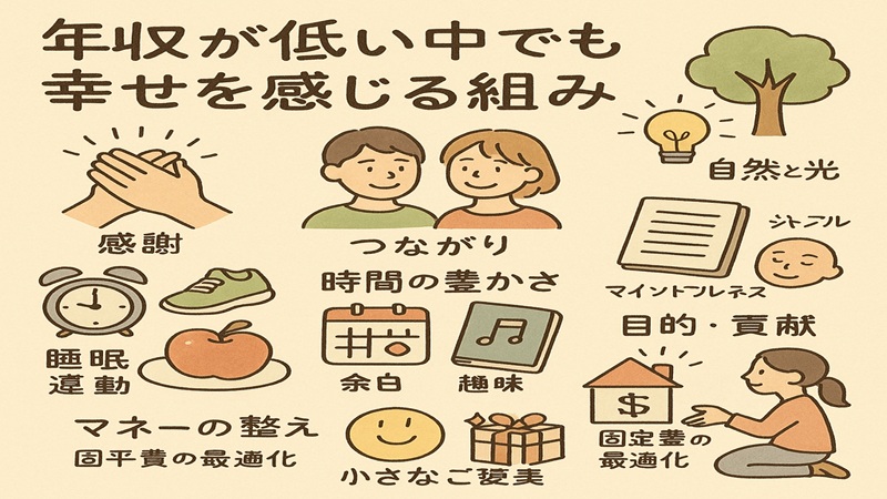 年収が低い中でも幸せを感じる仕組み