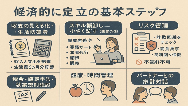 給料の少ない旦那に依存しない！捨てるも支えるも自分で稼ぐ安全手法