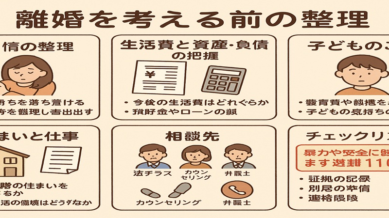離婚を考える前の整理