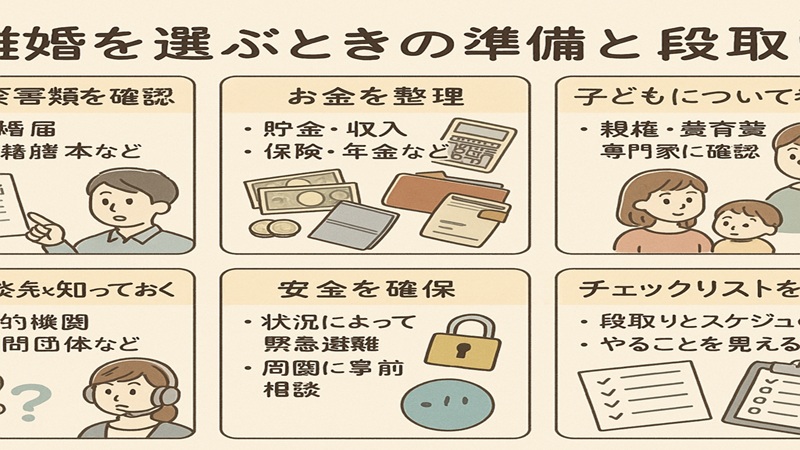 離婚を選ぶときの準備と段取り